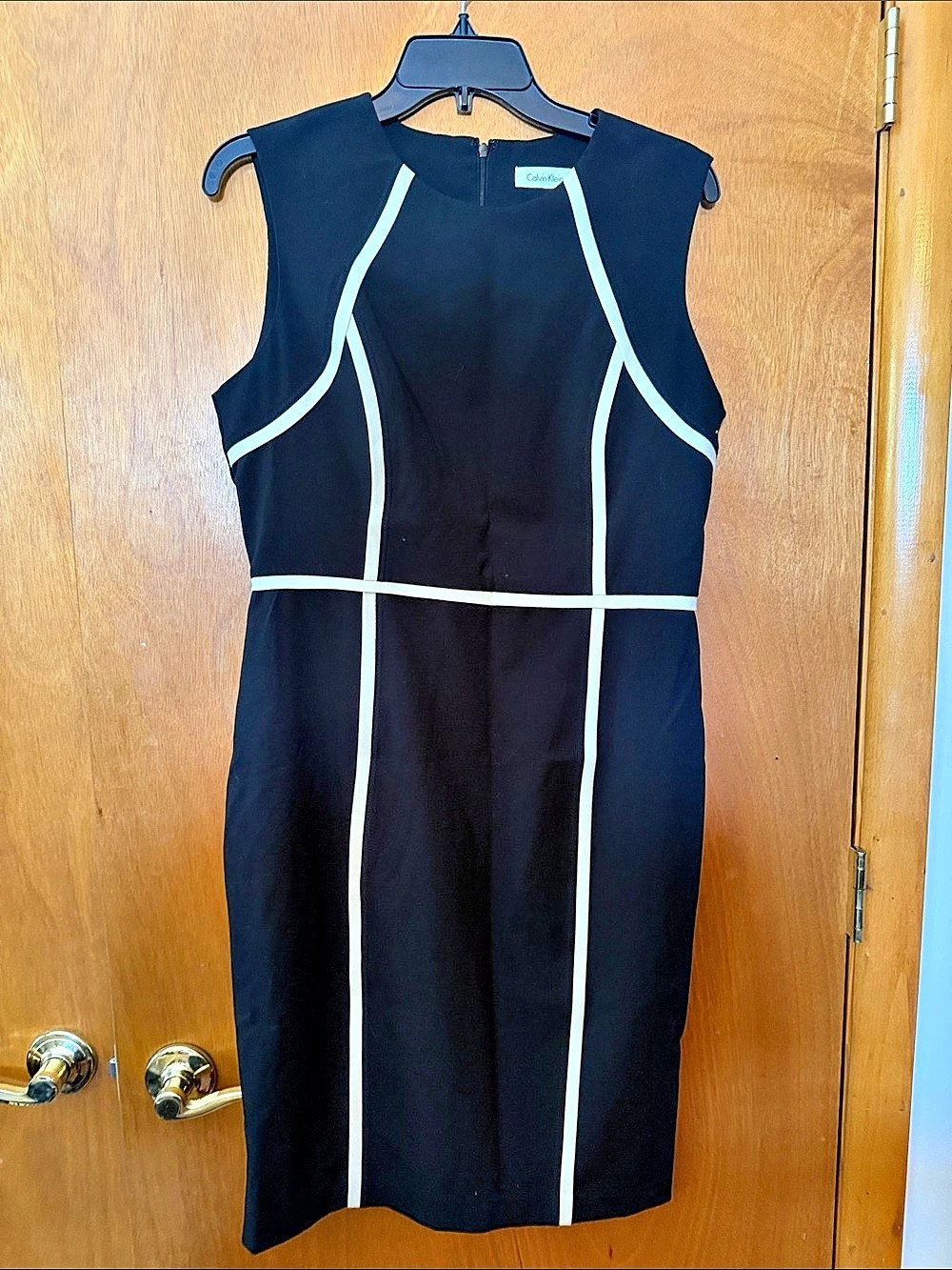 Calvin Klein Color Block Midi Dress Size 10 Like New